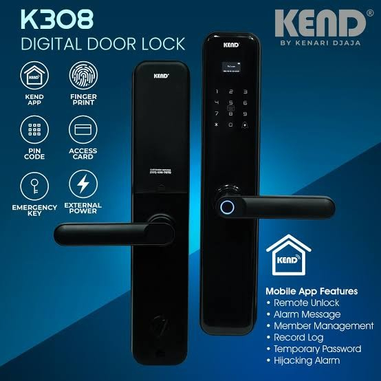 Smart Door Lock / Digital Door Lock KEND K-308 Fingerprint Door Lock NEW