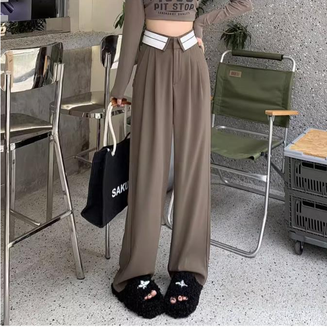 celana kulot premium wanita retro highwaist celana wanita terbaru loose causual straight pants