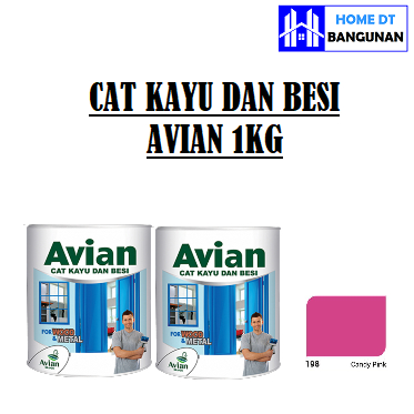 Cat Kayu Besi Avian 1kg (198 candy pink)