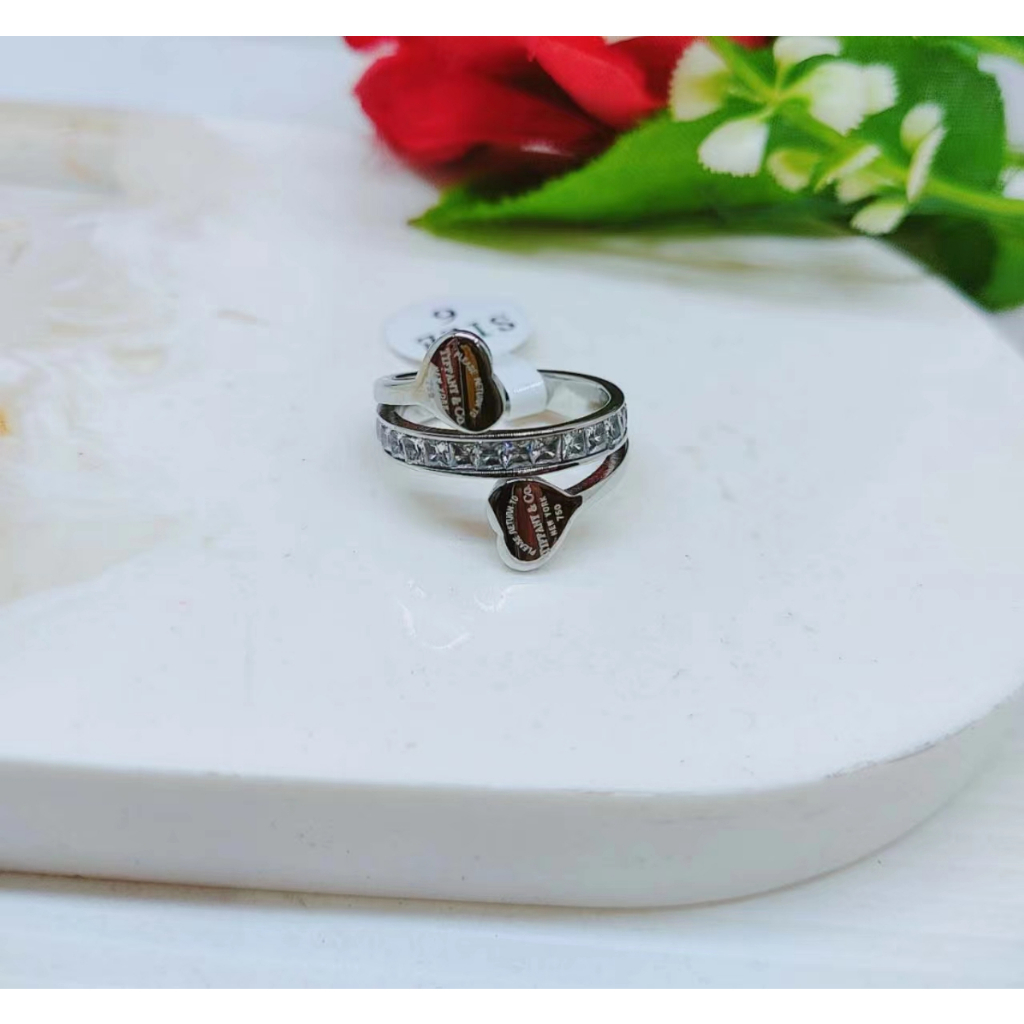 Cincin Titanium Anti Karat Permata Perhiasan R120