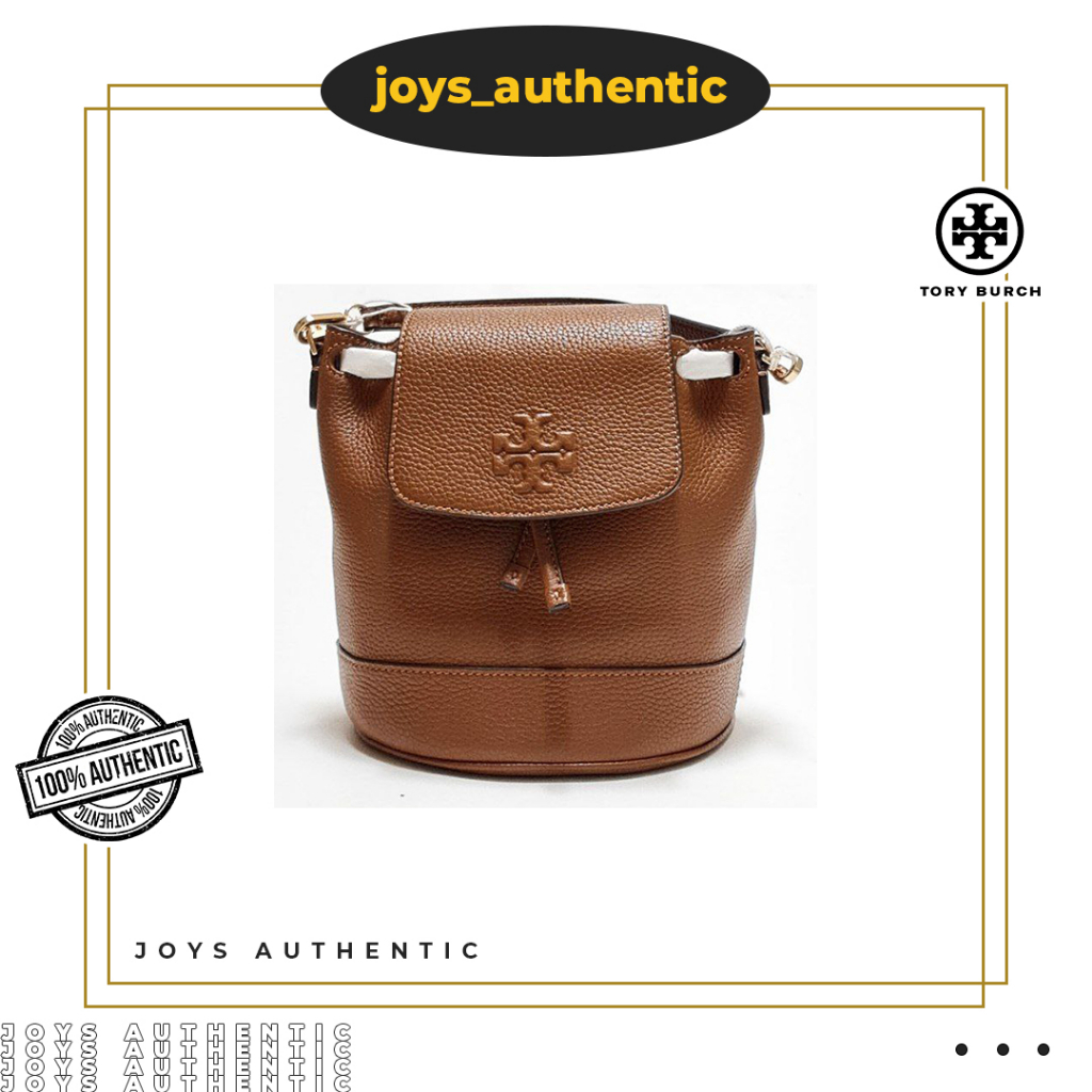 Tas Wanita Tory Burch TB Thea Mini Bucket Backpack Coklat Moose Woman Bag Authentic Original