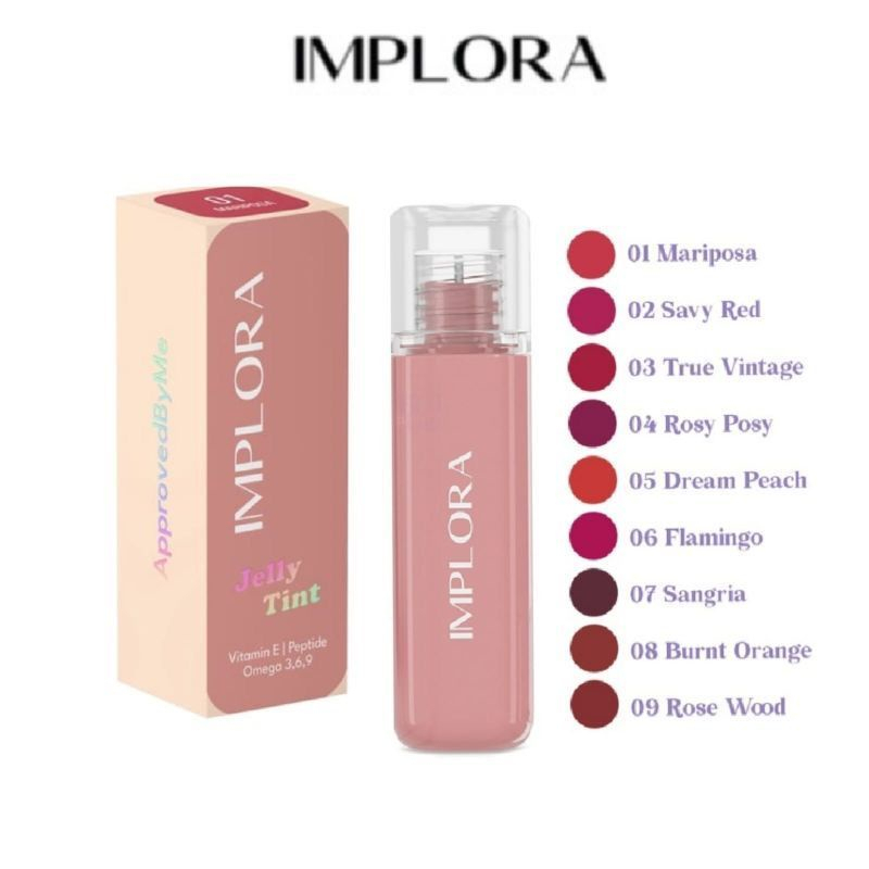 Implora Jelly Tint 5ml/Lip Tint Awet/Liptint Warna Merah - Orange/Implora Lip Tint/Implora Ombre