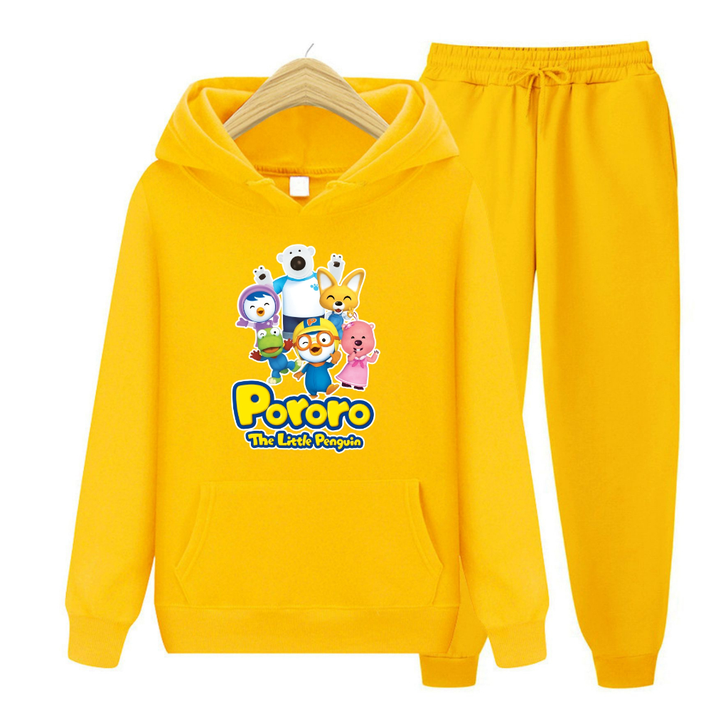 FenishaStore PORORO The Little Penguin Sweater Hoodie Anak Atasan Dan Setelan Usia 4-14 Tahun Bisa Bayar Ditempat COD