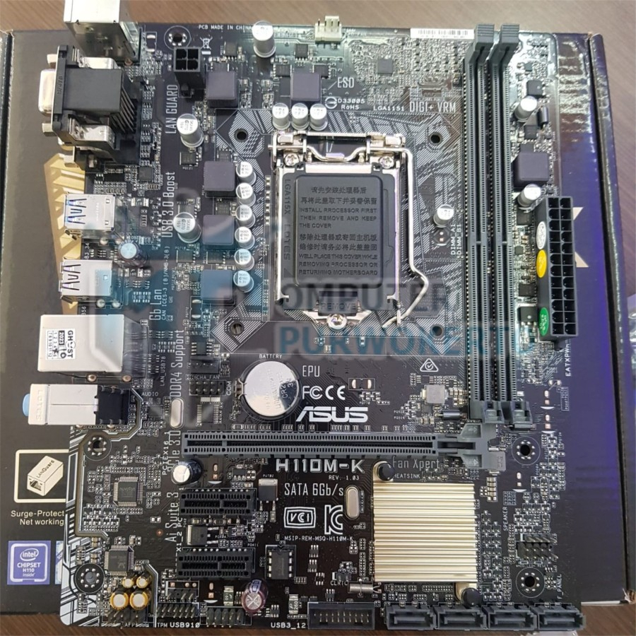 [New] Mainboard Mobo Motherboard Asus H110MK LGA 1151 Gen6/7