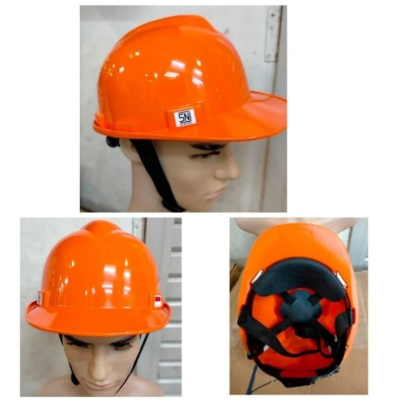 Helm Safety proyek SNI merk helios model topi sudah termasuk tali dagu