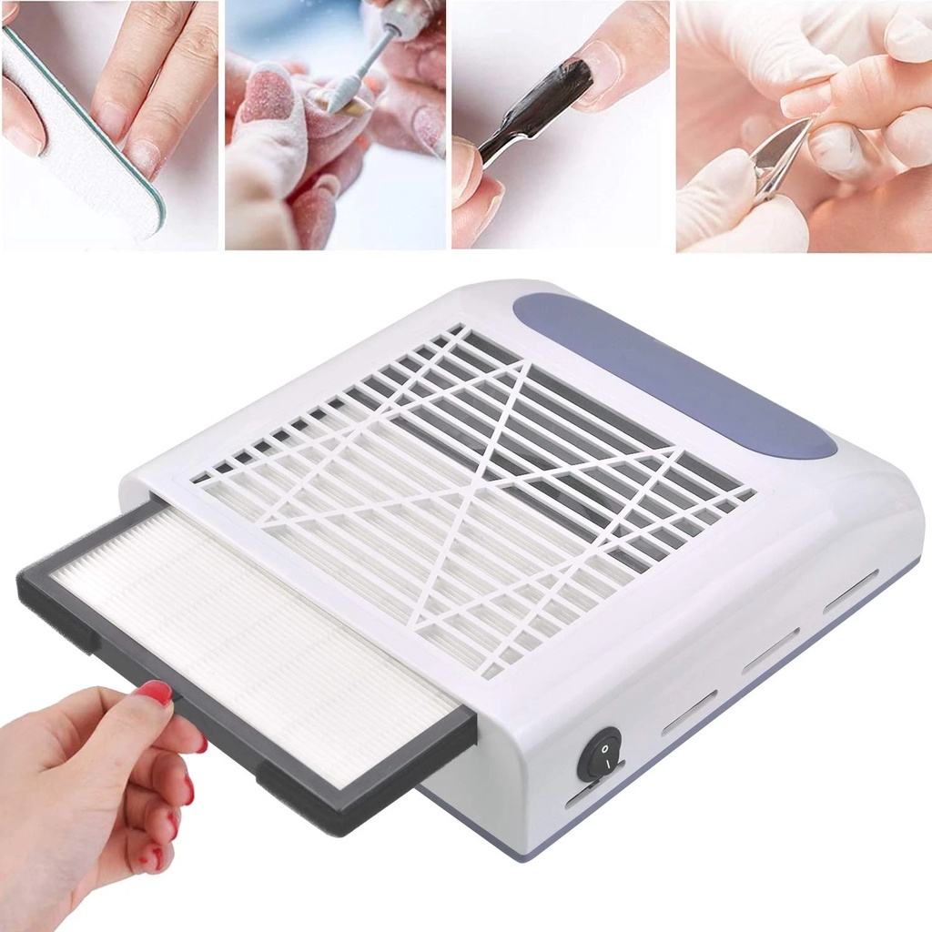 ❣️Garansi&amp;Hadiah❣️80W Nail Dust Collector Adjustable Speed Electric/ Mesin Sedot Debu Kuku / Dust Vacum Nail Art + Filter Strong Power