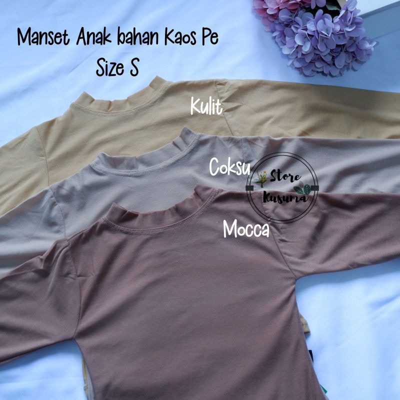 Manset Anak bahan Kaos Pe size S Usia 1-3tahun