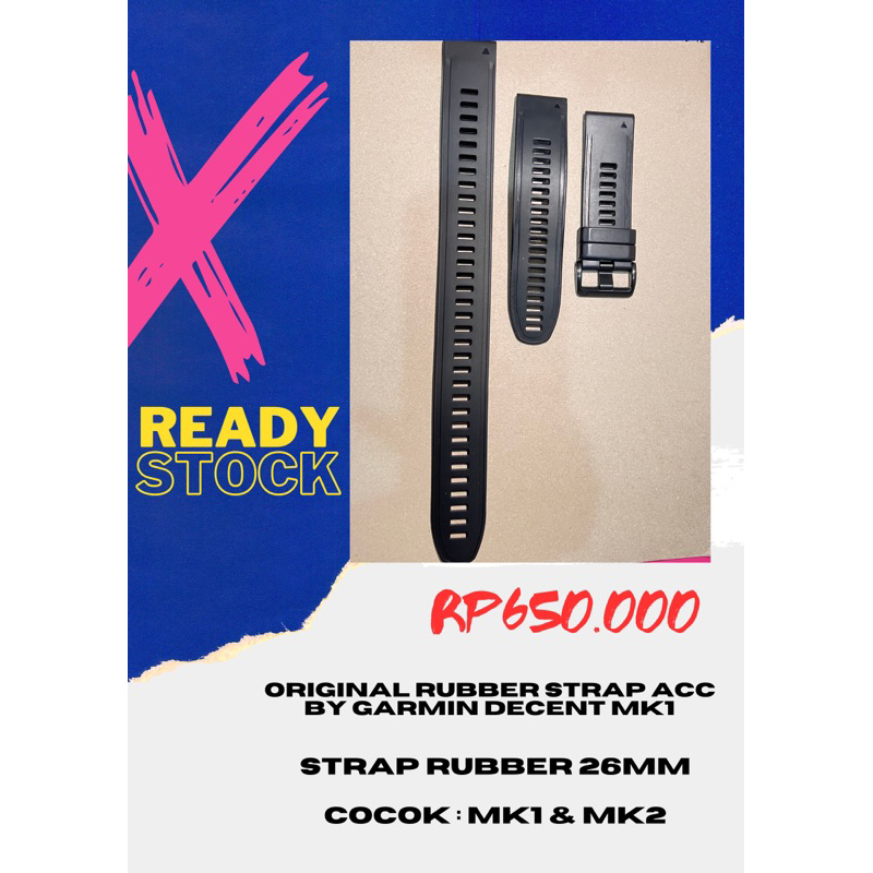 Rubber Strap tali jam Garmin Original MK1 Mk2