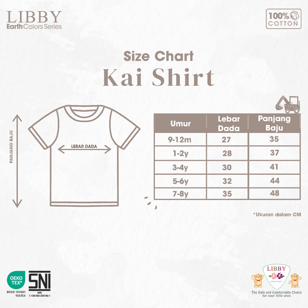 Libby Earth Colours Kai Shirt Atasan Anak Laki-laki