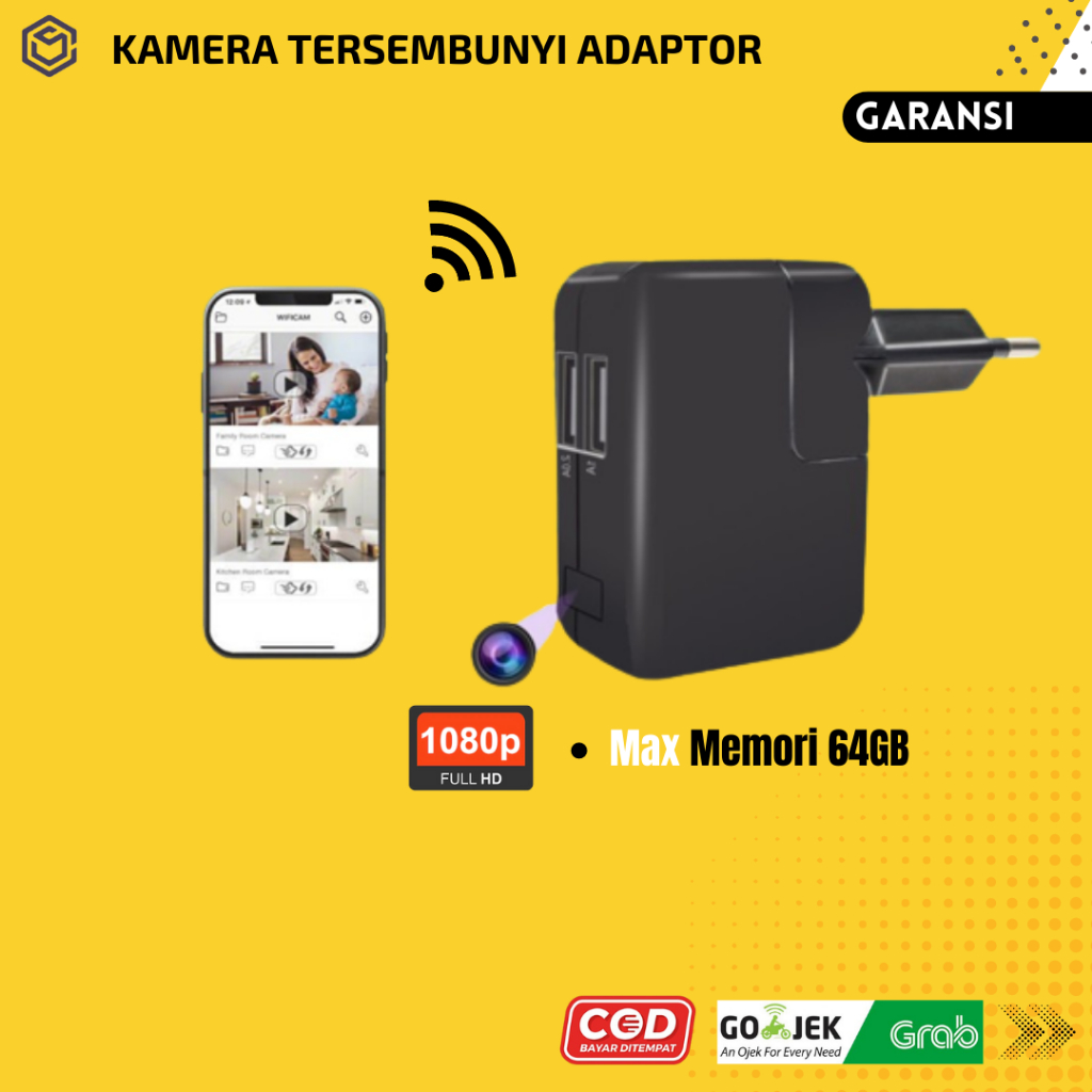 Spy Camera Mini Tersembunyi Kamera Mini Wifi Jarak Jauh Dari Hp Tanpa Kabel Hiddem Cam Pengintai Mata Mata JS66