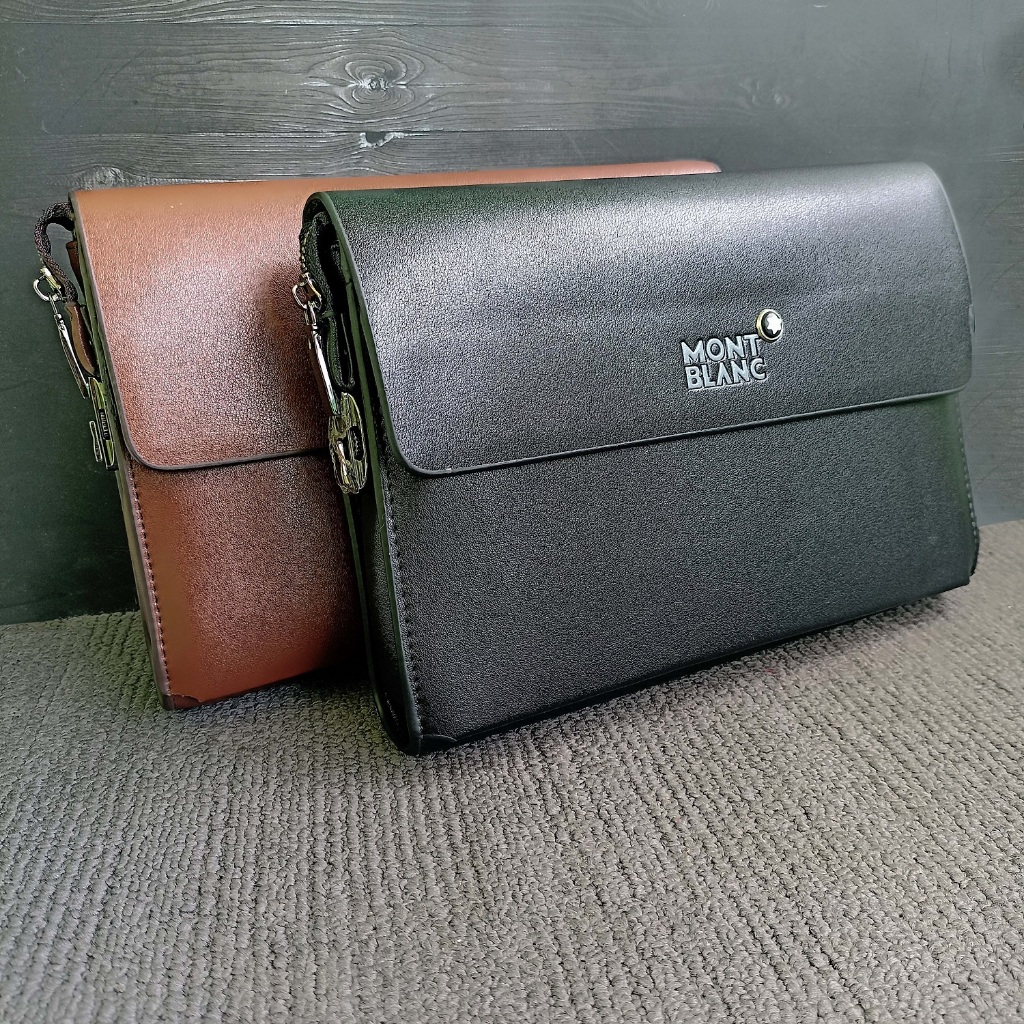 Cod! Clutch Kulit Pria Tas Mont Blanc Key Lock Tas Tangan Pria Wanita Tas Pesta Original