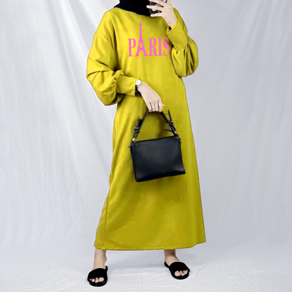 Gamis  Lengan Balon PARIS / Gladys Dress fit to XL