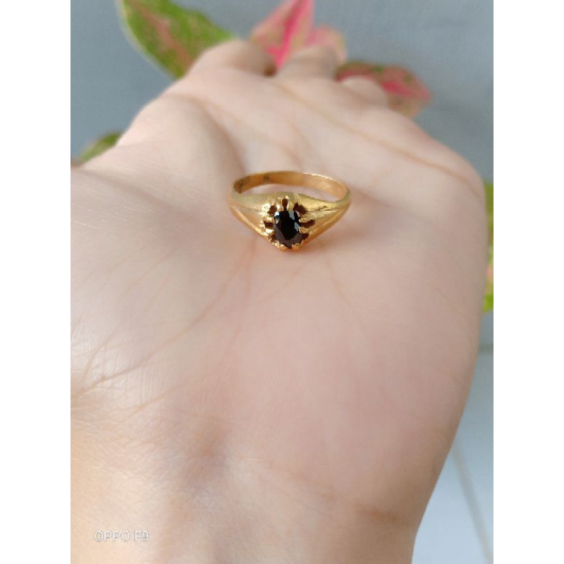 cincin tembaga lapis emas 22karat