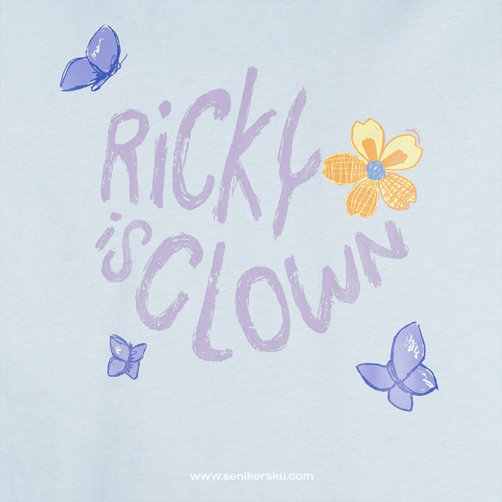 RIC Ricky is Clown Sakura Bloom Blue Tee