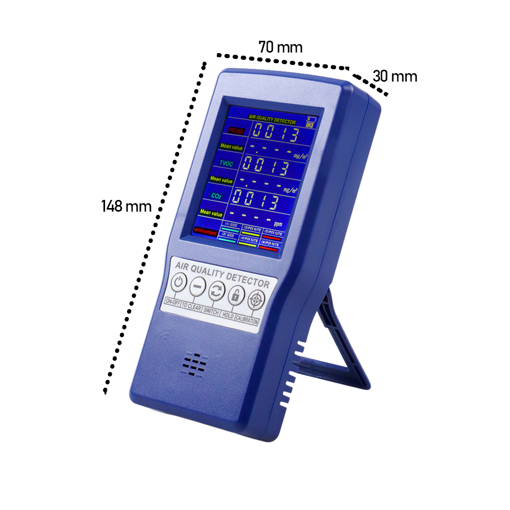 Alat Detector CO2 Sensor Gas Analyzer TVOC HCHO AQI - JSM-131 SC - Blue