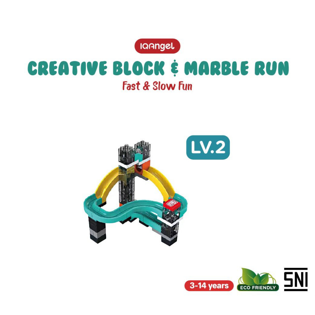 Mainan Edukasi - IQ Angel Creative Block Fast &amp; Slow Fun IQ1023 - Mainan Block Anak