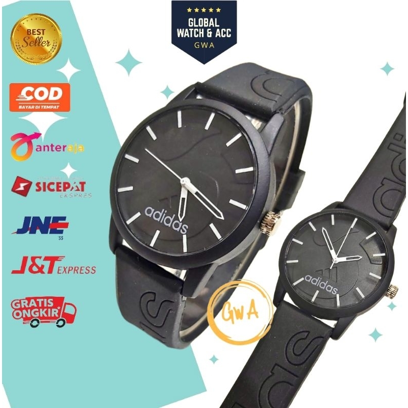 Jam Tangan Karet Adidas Wanita Cewek Fashion Karet Abg Remaja