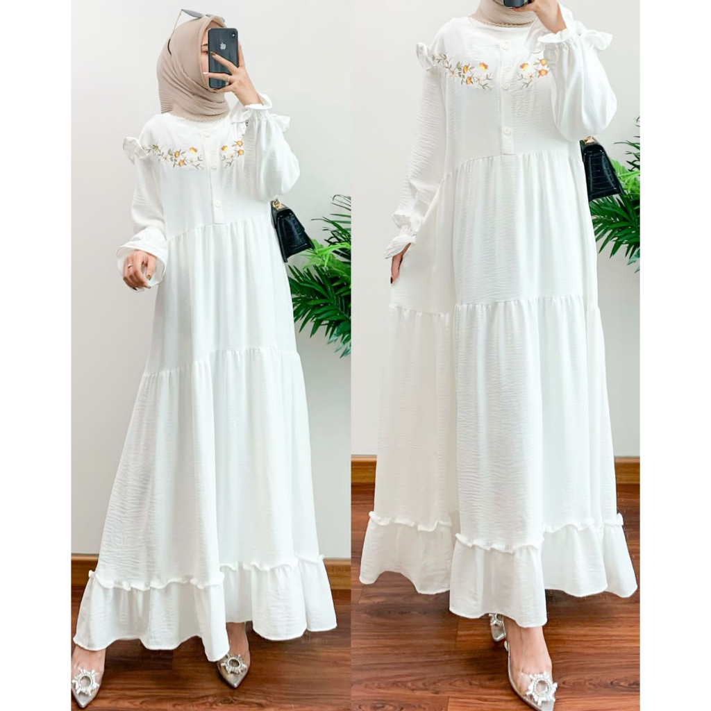 Nabila dress - dress busui / dress busui kekinian / dress busui frendly / dress busui jumbo / dress busui kondangan / dress busui kekinian korea / dress busui lebaran