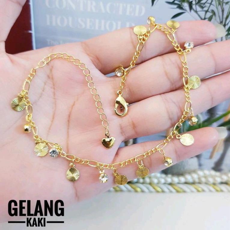 Xuping gelang kaki lapis emas 1404i