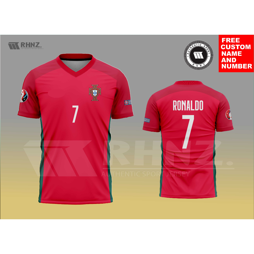 JERSEY PRINTING PORTUGAL RONALDO EURO 2016/ATASAN JERSEY RONALDO FREE CUSTOM NAMESET/KAOS SEPAKBOLA 