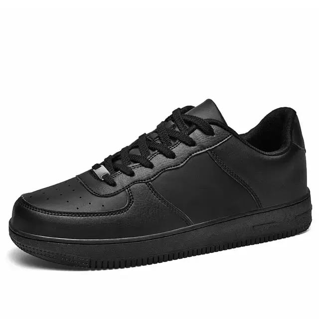 Furenic Low Sepatu Sneakers Casual Pria Wanita Hitam Sekolah Santai Kerja