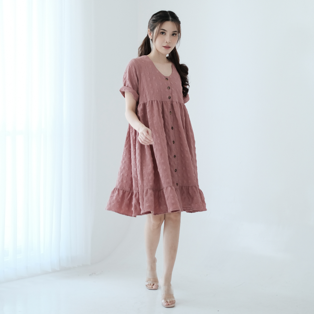 Ladybydiana SARAH DAILYWEAR Mini Dress Wanita A Line Busui Friendly