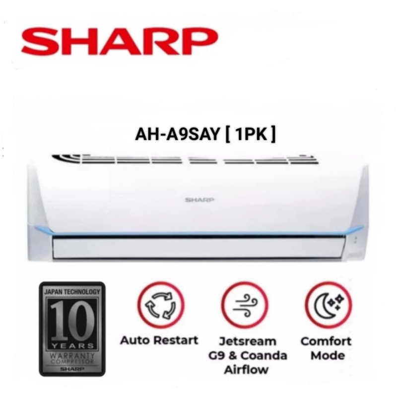AC SPLIT SHARP AH-A 09SAY 1 PK SHARP THAILAND free pasang+instalasi