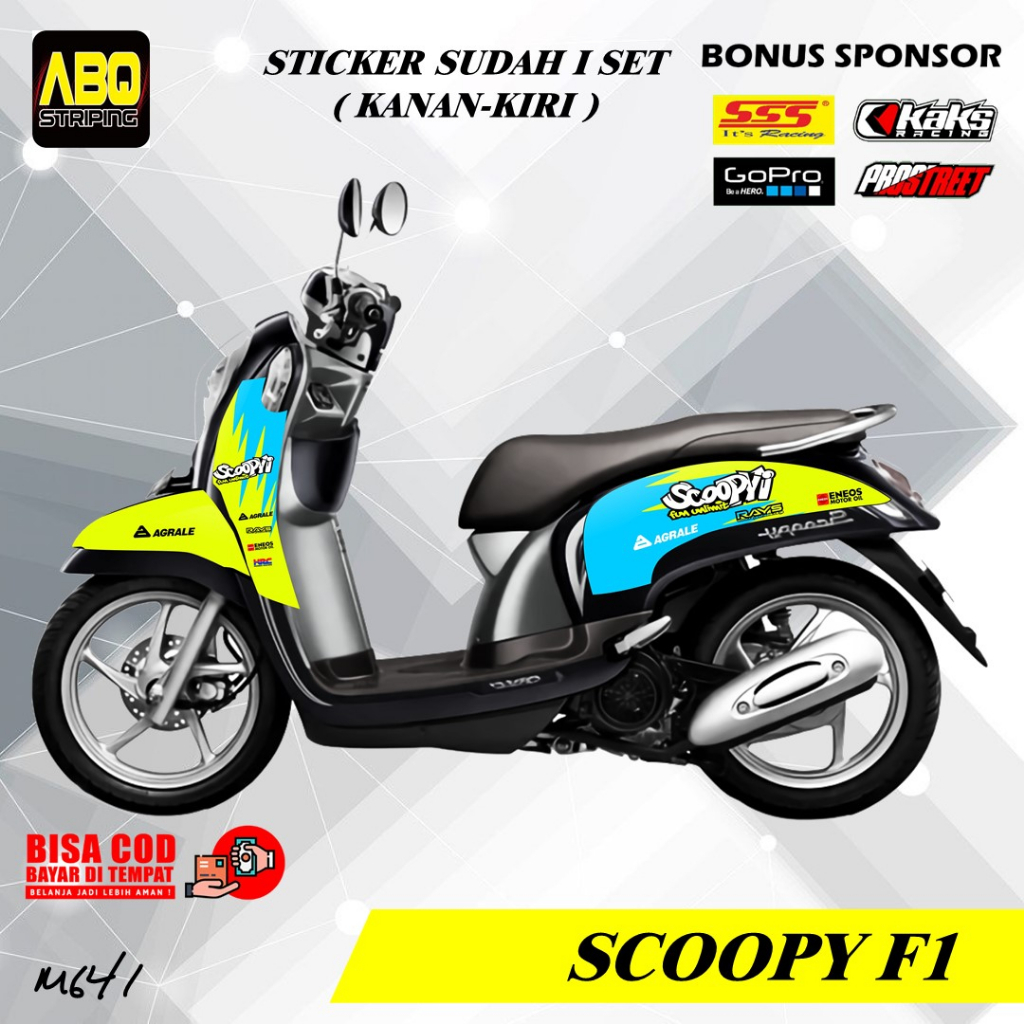 Stiker variasi motor Honda Scoopy FI 2013 2014 2015