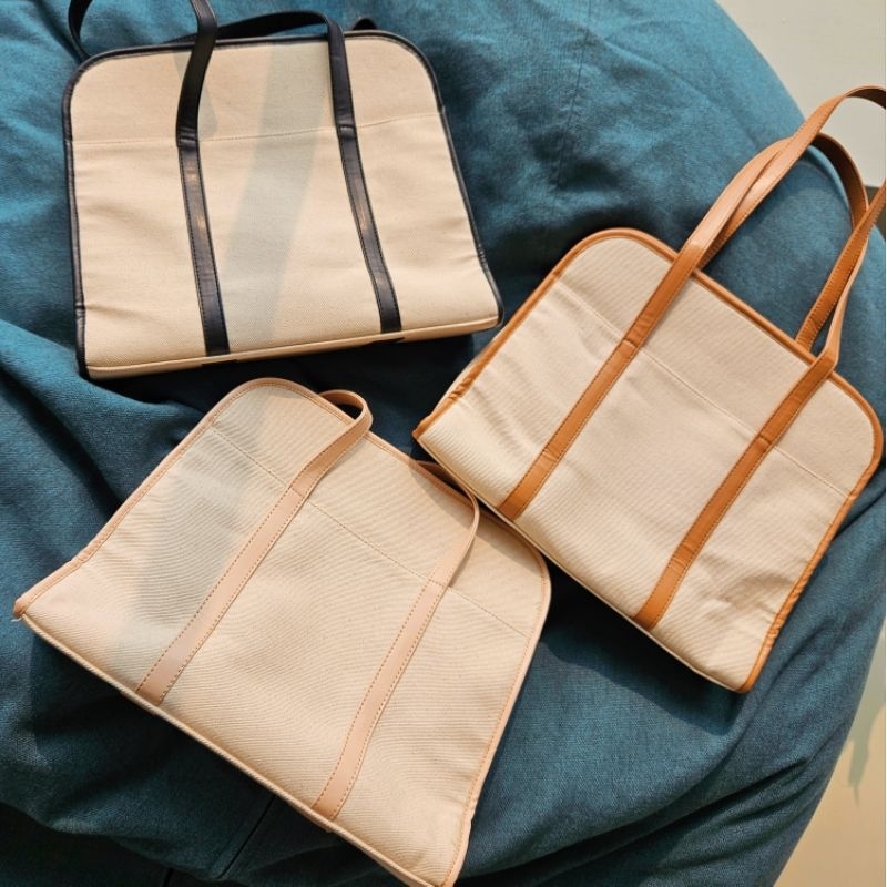 Junny Korean Canvas Tote Bag Tas Wanita Kanvas Bahu