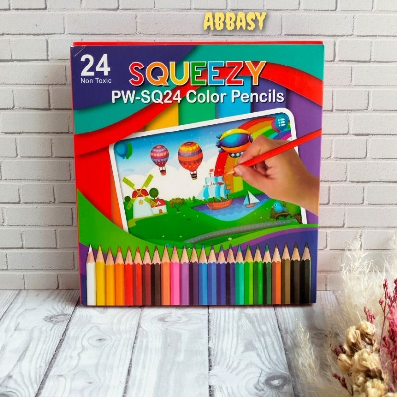 

Pensil Warna Panjang Squeezy 24 warna / Colour Pensil PW-SQ24