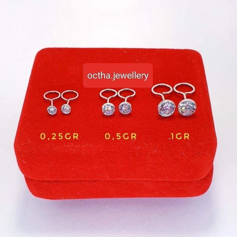 ANTING TOGE MATA PUTIH SILVER 925