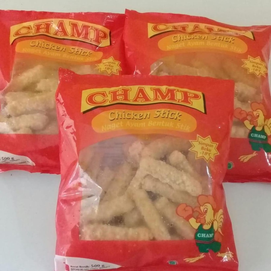 

Champ Nugget Stick 500gram Champ Stick Naget Ayam Bentuk Stik