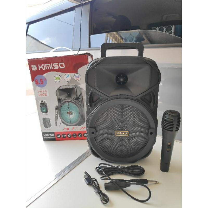 original speaker kimiso bluetooth plus mic karaoke big size best quality