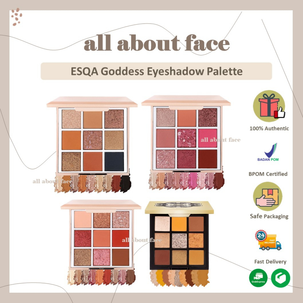 ESQA Goddess Eyeshadow Palette PEACH PINK BRONZE PAULA ORIGINAL NEW