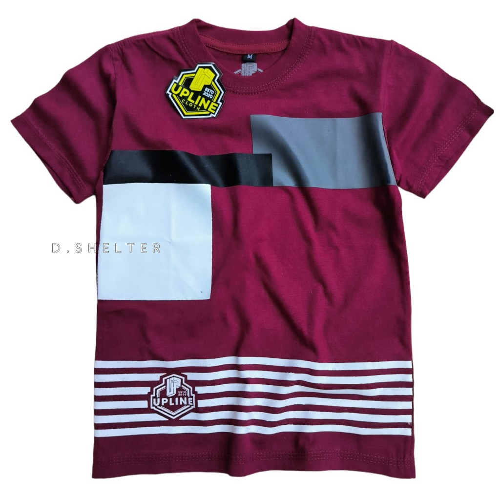 KAOS DISTRO ANAK UPLINE MAROON GRS-12 / D.SHELTER