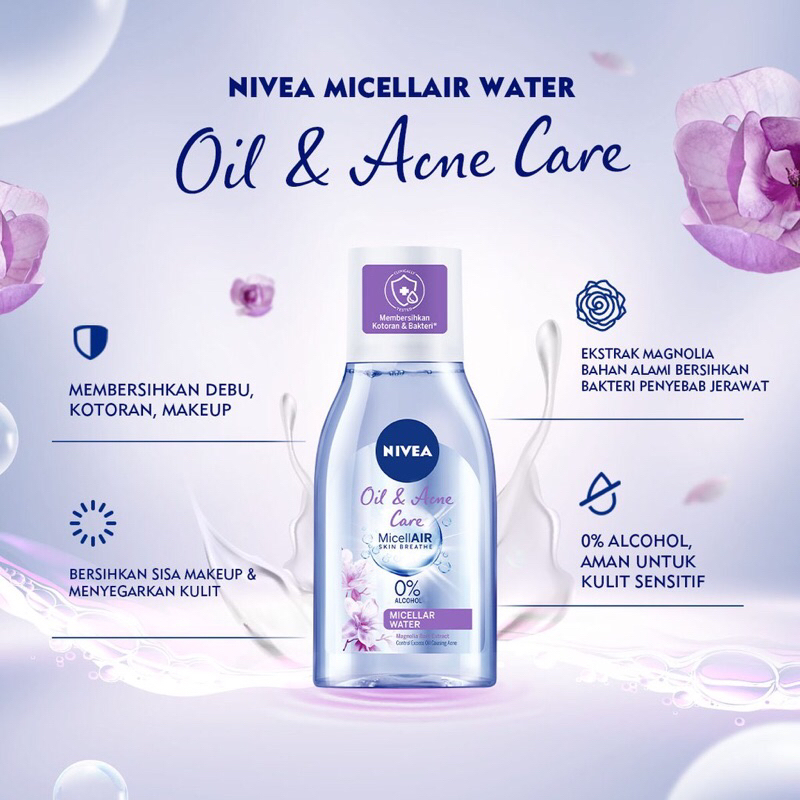 NIVEA Oil &amp; Acne Care MicellAIR Skin Breathe | 0% Alcohol Micellar Water