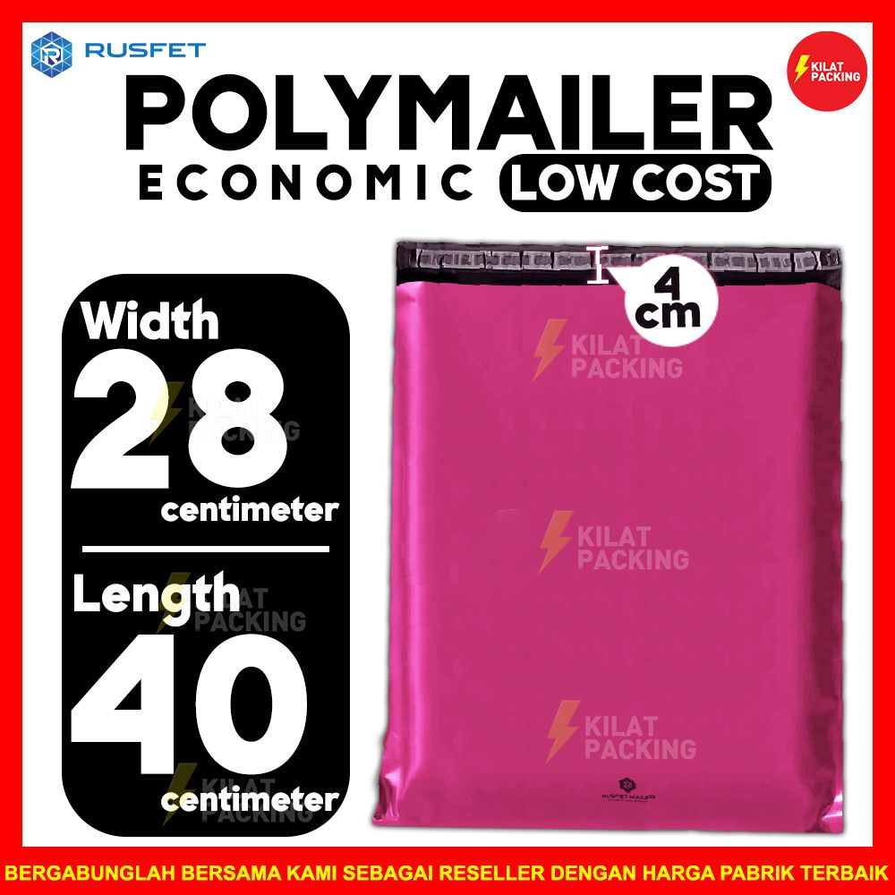 

Amplop plastik packing kado polymailer warna pink pack low cost 28x40