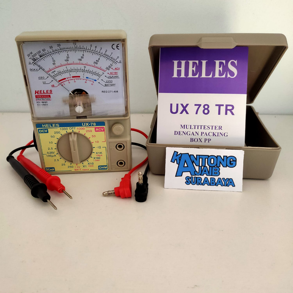 Multitester Analog Heles UX 78 TR Avometer Heles UX 78 TR Jarum  Multimeter Analog Heles UX 78 TR