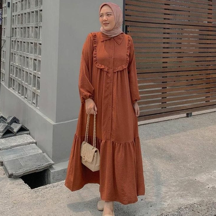 GAMIS SUSUN MINI DRESS FASHION MUSLIM WANITA PALING VIRAL GAMIS MUSLIM BUSUI BUMIL BAJU MUSLIM WANIT