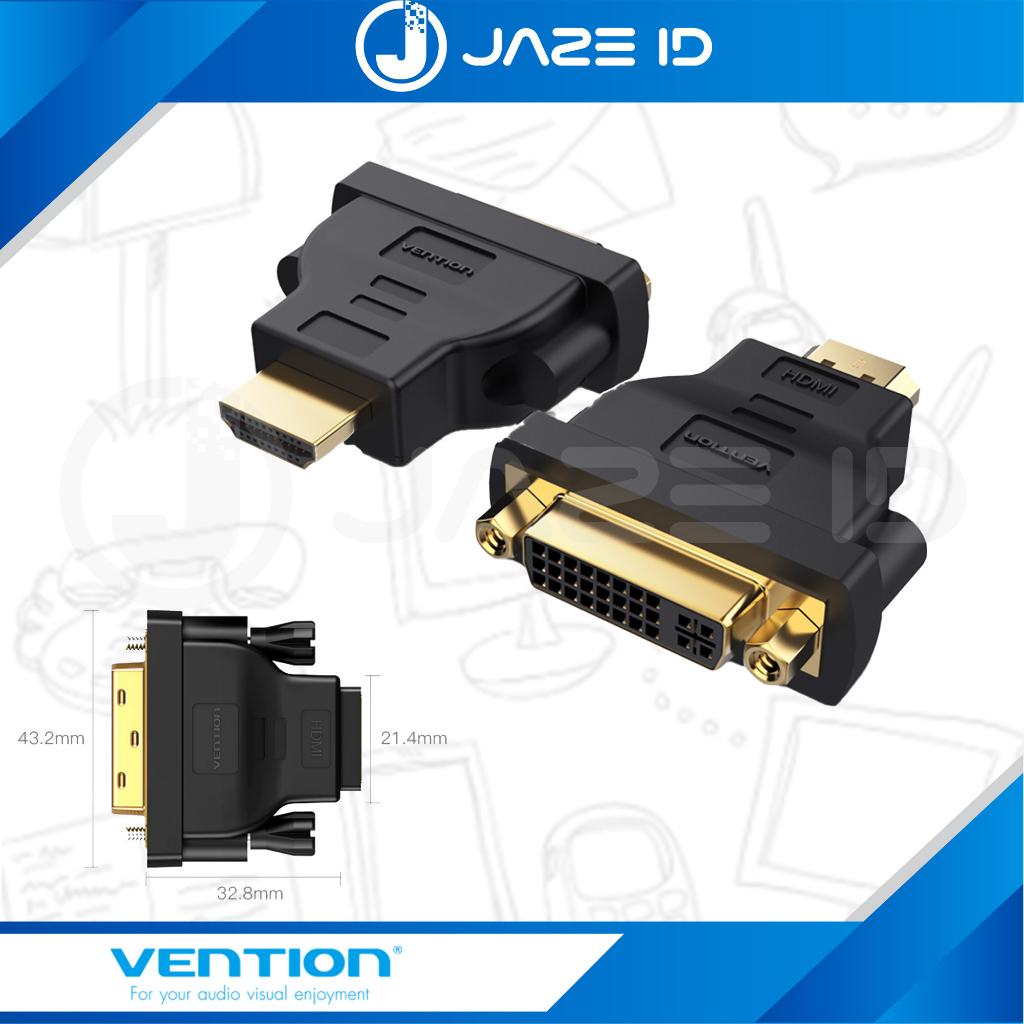 Vention Converter HDMI male to DVi Female Adapter Komputer Monitor