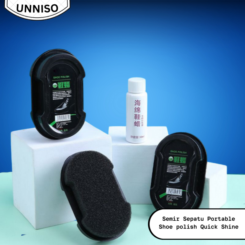 UNNISO - Semir Sepatu Portable / Shoe polish / Quick Shine Sponge Brush