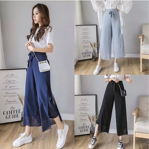TERBARU Celana Panjang Hitam Kulot OOTD Modern Kekinian