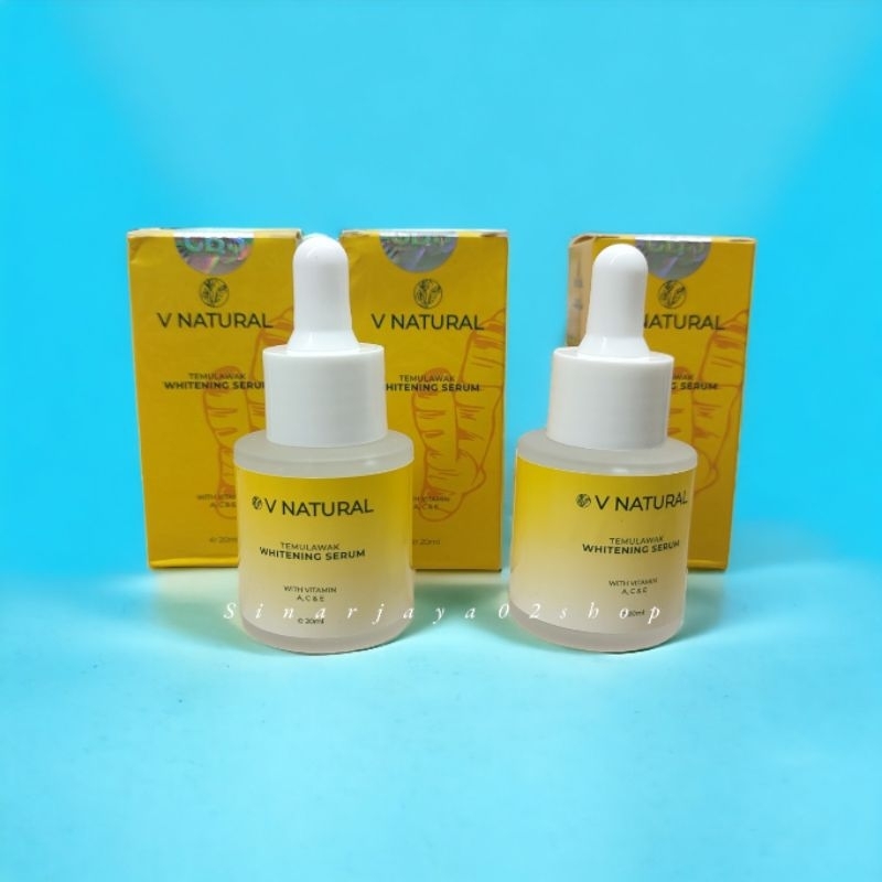 SERUM V NATURAL TEMULAWAK WHITENING SERUM EXTRACT TEMULAWAK ORIGINAL BPOM 20ml