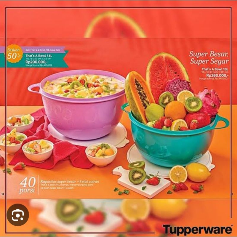 Mega thats a bowl tupperware / bowl tupperware 14 liter & 10 liter