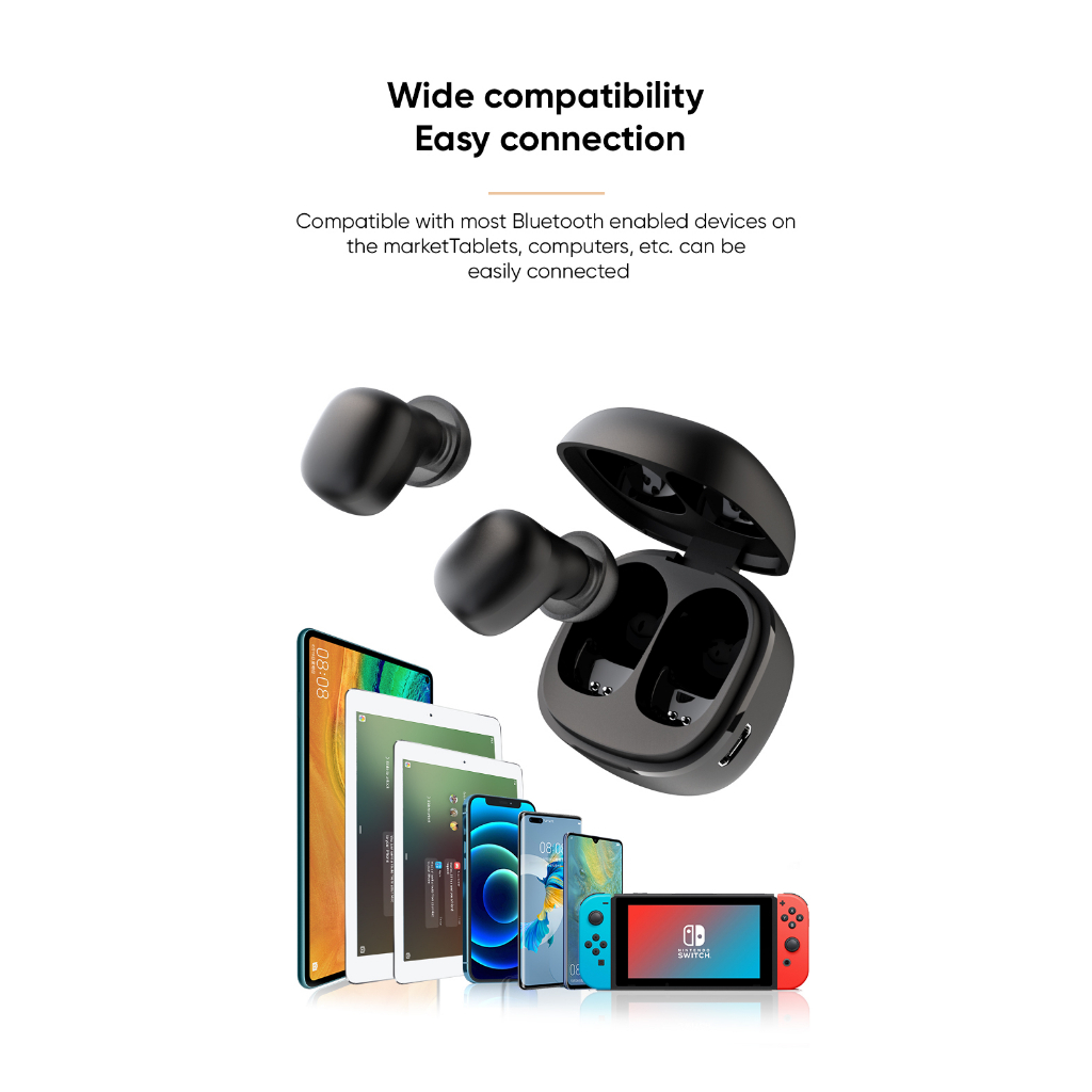 VICLOOK COD ORIGINAL Wireless Bluetooth Earphone Mini In Ear Noise Reduction Sports Headset dengan Mic