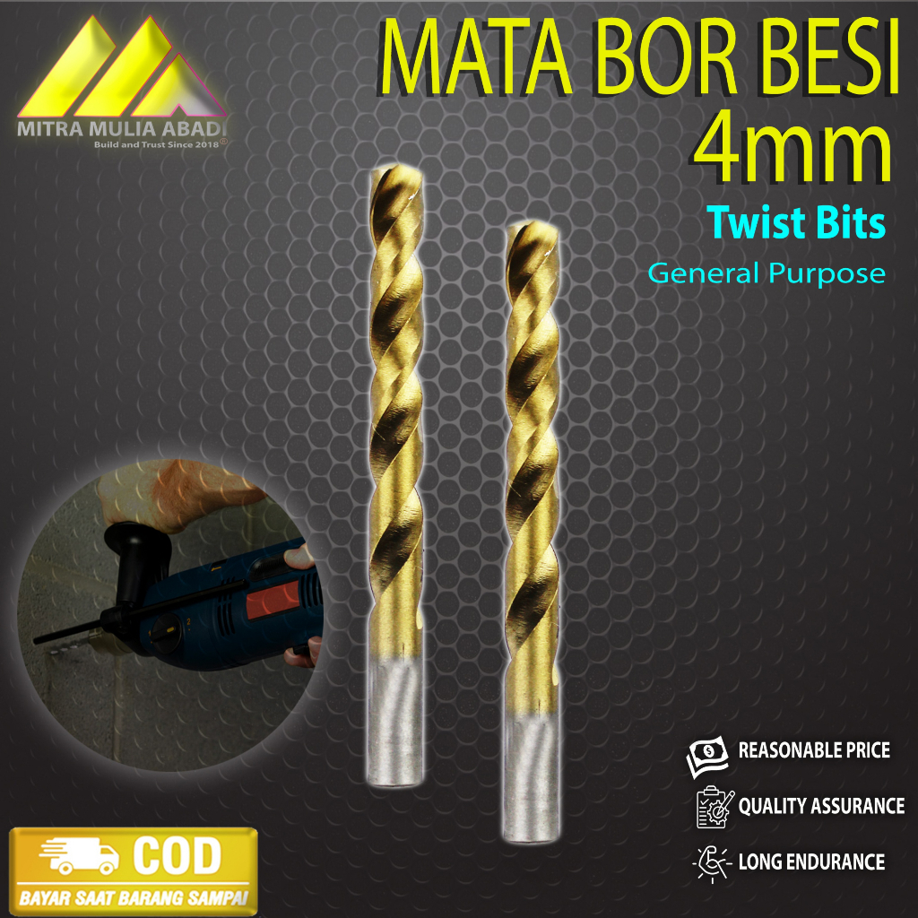 MATA BOR BESI 6mm SILVER TWIST DRILL BITS