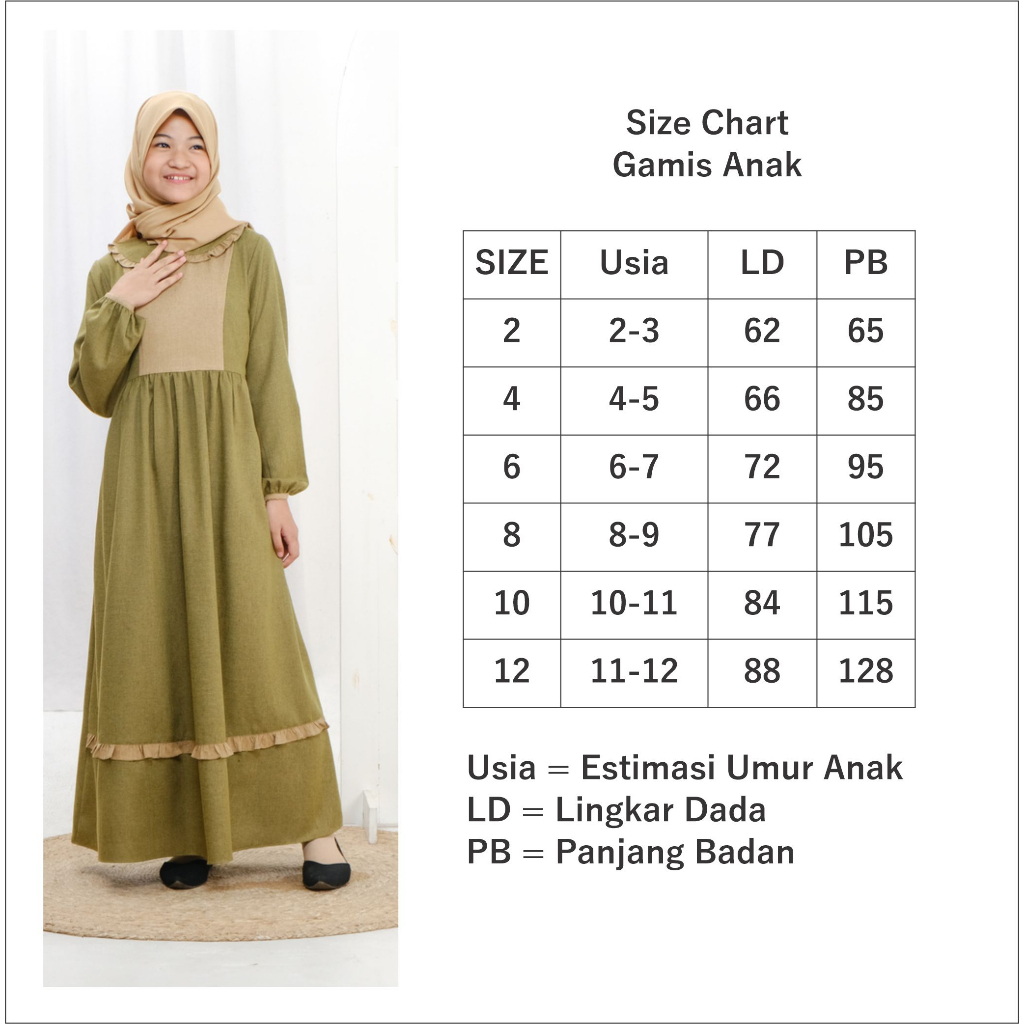 Mufatih Sarimbit Keluarga Couple Family Set Lebaran Azran Hijau Olive