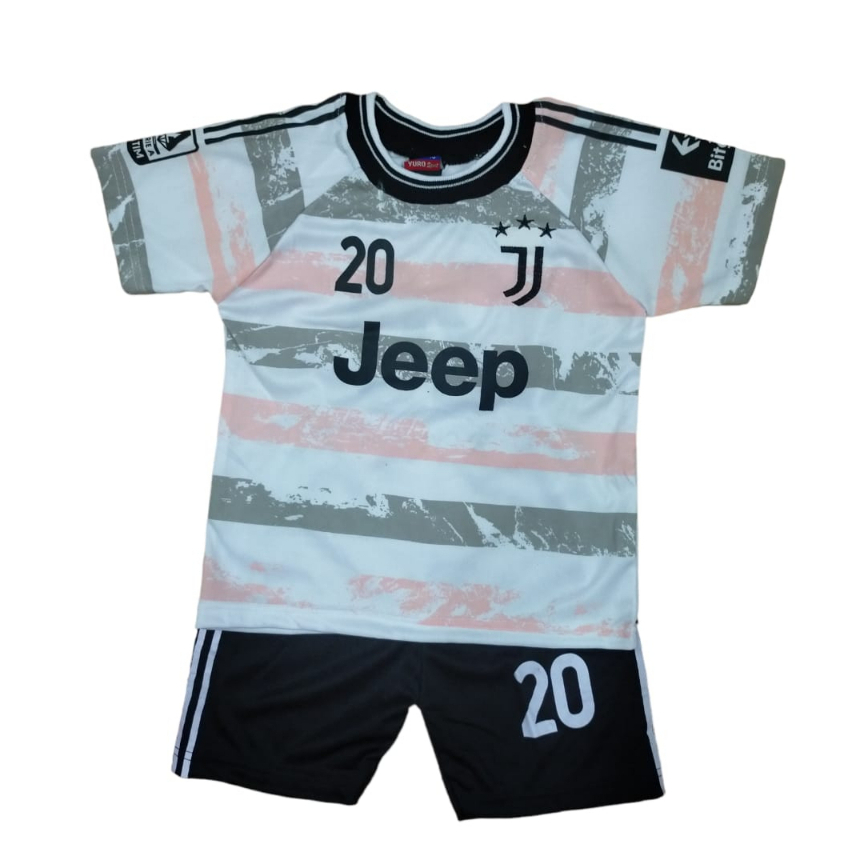 Baju Bola Anak Juventus Putih Pink Terbaru 2023/2024 / Setelan Bola Anak / Jersey Anak Bahan Hyget T