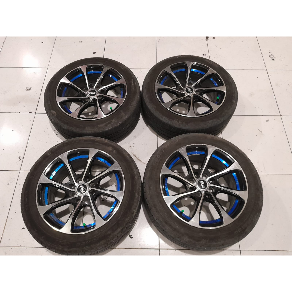 Velg Bekas Murah Ring 15 Lebar 7 Pcd 4x100 4x114 Et35 Ban 185 55 R15 Pnp Mobil Corolla Sirion Swift 