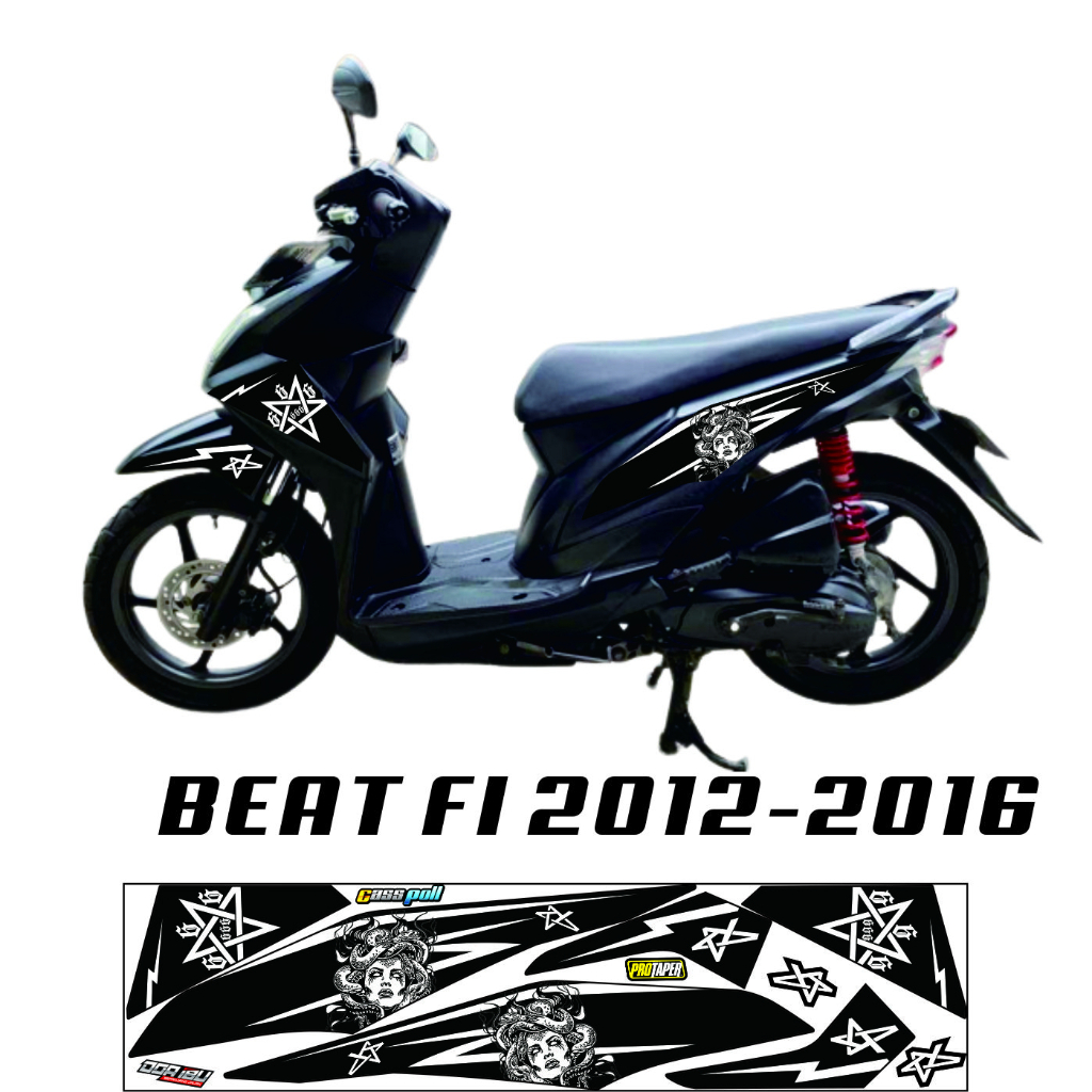 STIKER BEAT 2013 2014 STRIPING MEDUSA MOTOR BEAT FI VARIASI / LIS STIKER BODY MOTOR HONDA BEAT FI 20